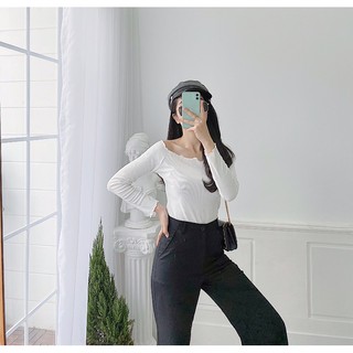 Áo Thun Nữ Tay Dài Trễ Vai Layla Top