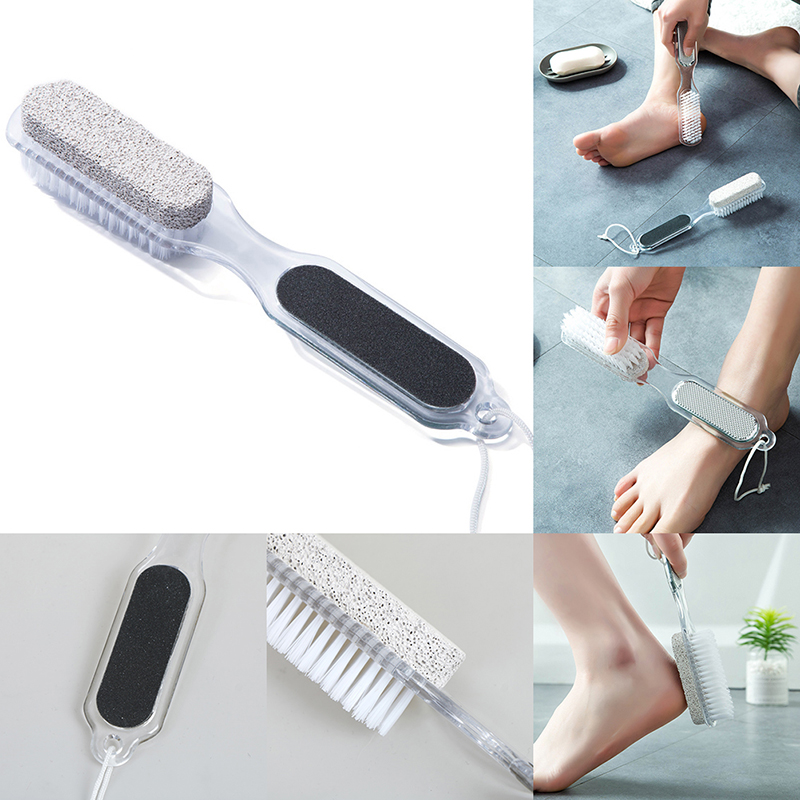 Bàn chải mát xa chân tẩy tế bào chết chăm sóc da 4 trong 1