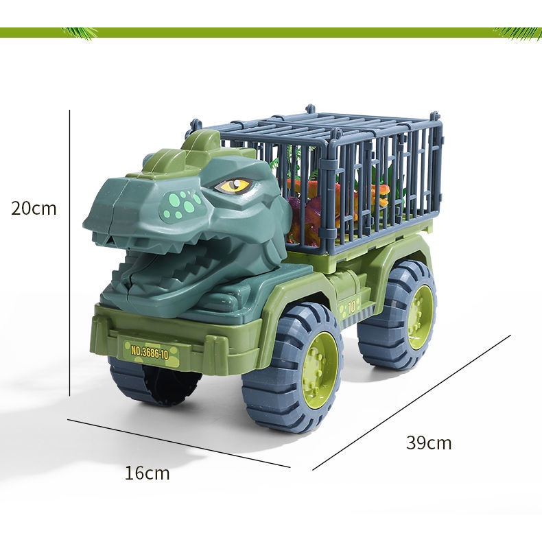 Bộ đồ chơi xe vận chuyển khủng long kèm mô hình khủng long hoạt động bằng pin sáng tạo cho bé