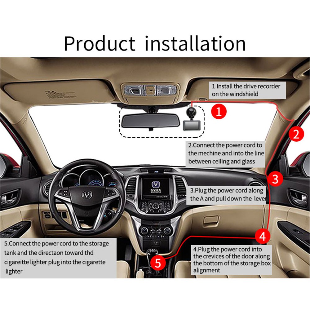 Máy quay hành trình Full HD 1080P DVR màn hình 3" góc chiếu rộng 170 độ có mắt nhìn đêm | BigBuy360 - bigbuy360.vn