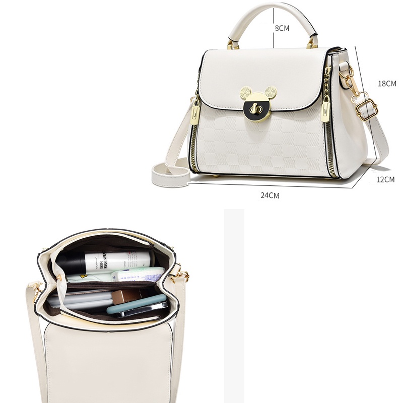 Túi Xách Đeo Vai Dáng Vuông Nhỏ Họa Tiết Sọc Caro Chất Lượng Cao Mới Dễ Phối Đồ Cho Nữ