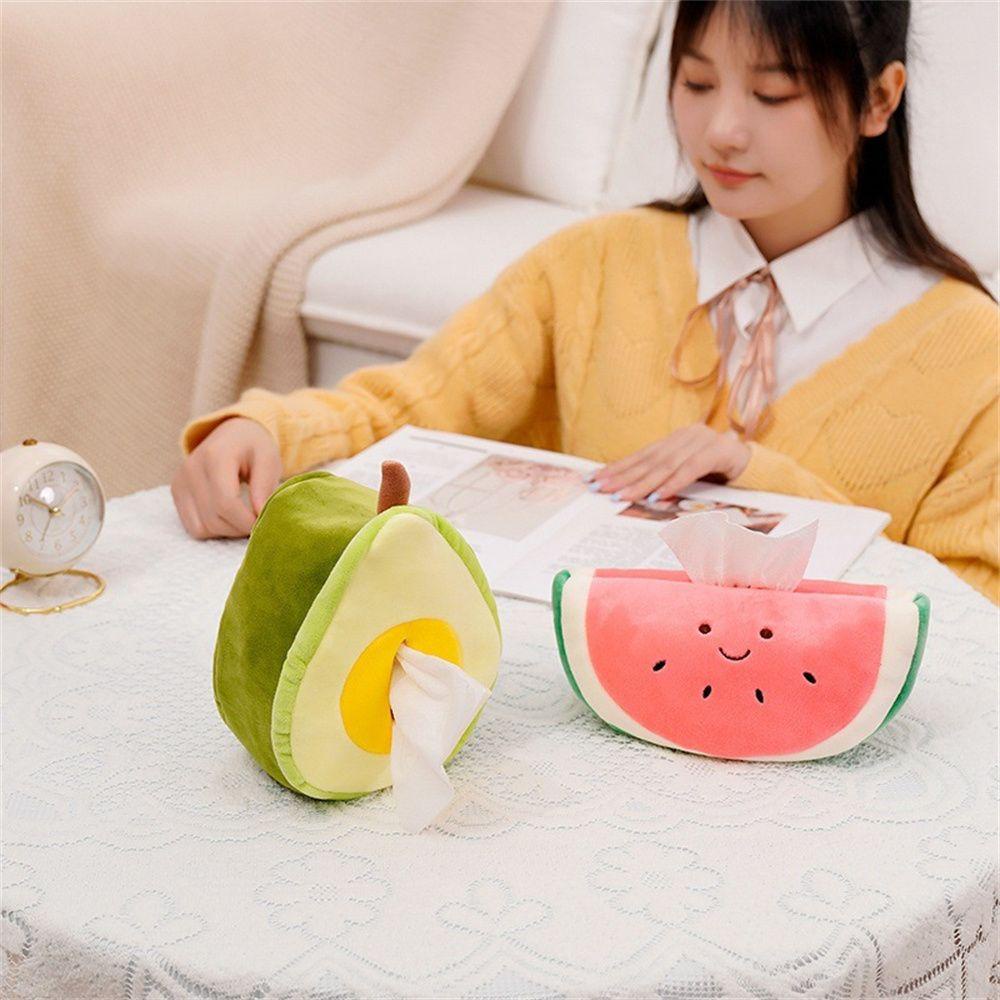 Hộp Đựng Khăn Giấy Hình Trái Cây Bằng Lông Nhung Gắn Ghế Ngồi Xe Hơi