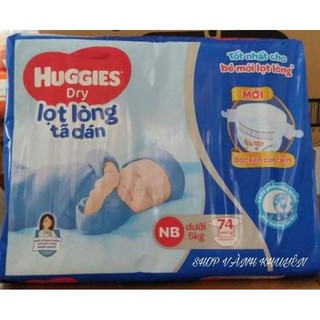 Tã dán sơ sinh Huggies size NB74 miếng .