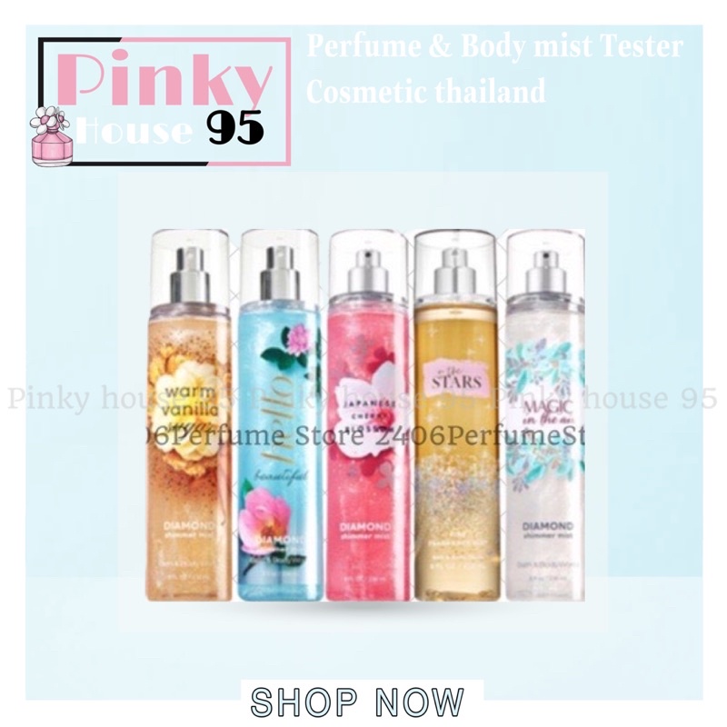 {PINKY} BBW Xịt Thơm Toàn Thân Ánh Nhũ Kim Tuyến Shimmer Body Mist