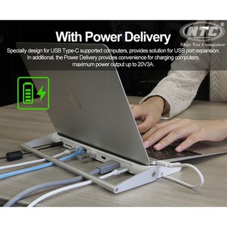 DOCK TYPE-C RA 3 USB 3.0 + HDMI + LAN + SD 4.0 UNITEK Y-3708