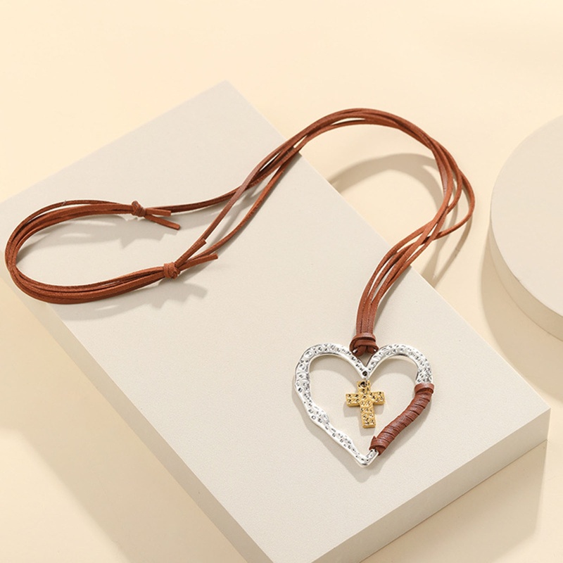 Vòng cổ Choker Da Mặt Thánh Giá Thời Trang Dành Cho Nữ