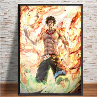 Tranh One Piece Treo Tường Portgas D. Ace Anh Trai Luffy