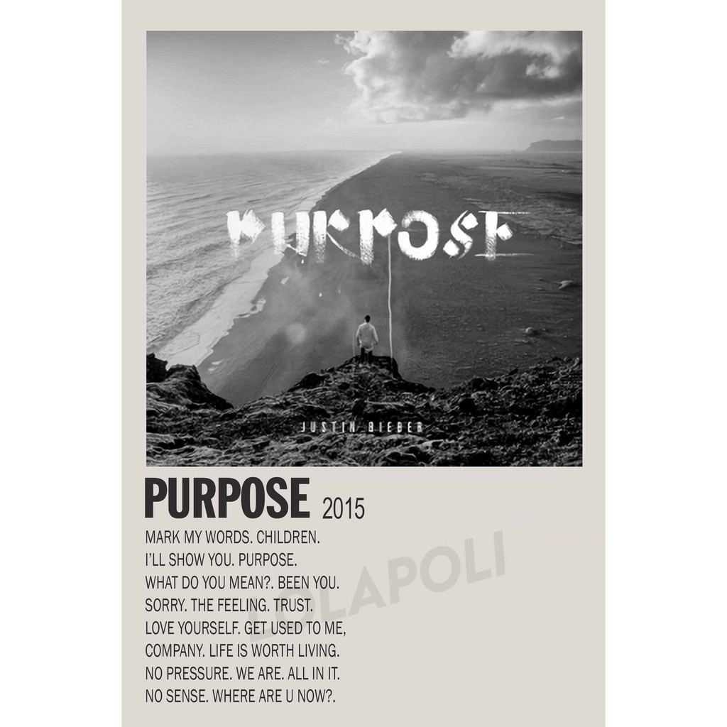 Tấm áp phích in hình Album Purpose - Justin Bieber