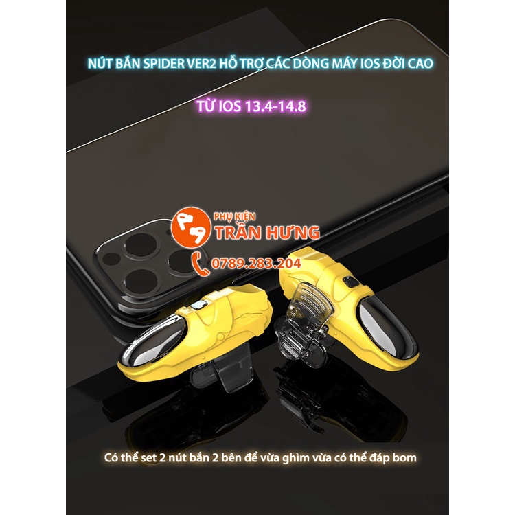 Nút bắn Spider | Nút bắn chơi game hỗ trợ ghìm tâm + auto tap Spider version 2 cho Pubg Mobile, COD, Rules | BigBuy360 - bigbuy360.vn