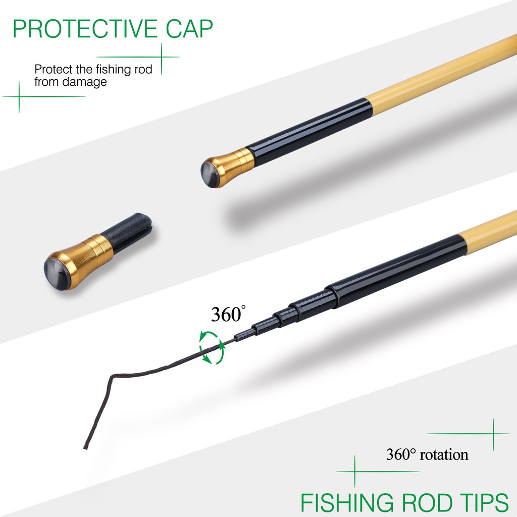 Cần câu sợi carbon SOUGAYILANG có thể gập lại 1.8m 2.1m chất lượng cao thích hợp để câu cá nước ngọt