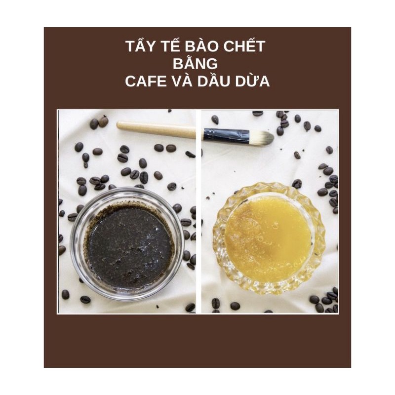 1kg Bã cafe tắm trắng tẩy tế bào chết nguyên chất handmade