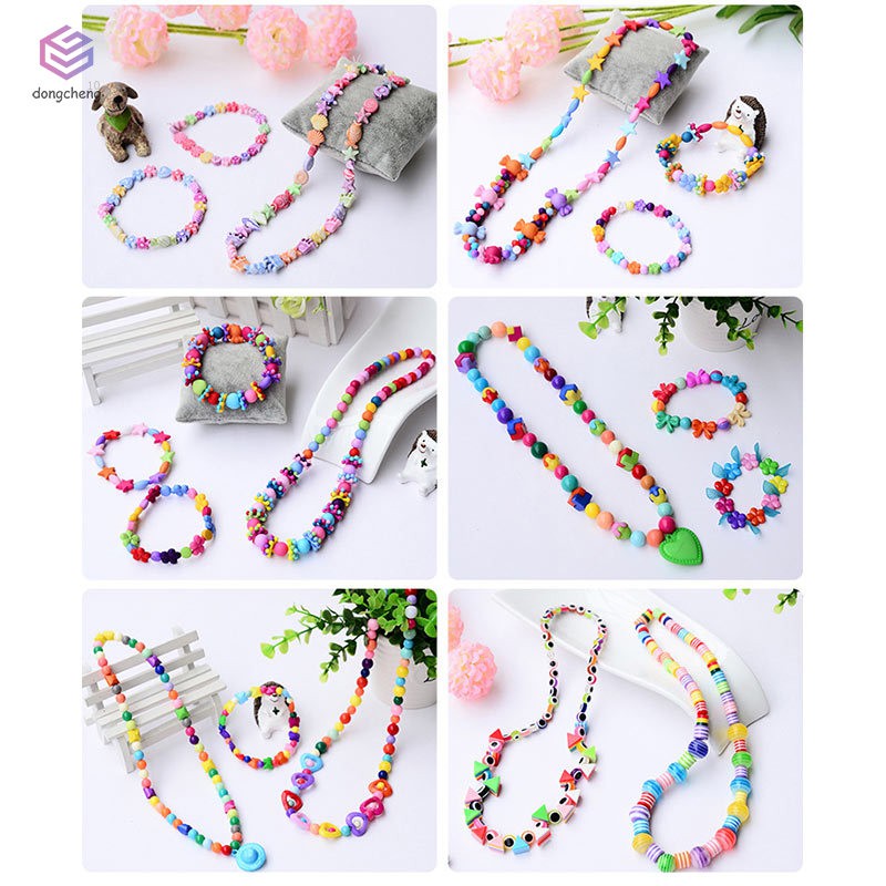 Bộ Hạt Xỏ Lỗ Nhiều Màu Cho Bé Làm Vòng Đeo Tay