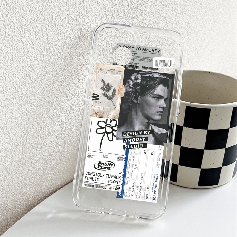 Ốp lưng iphone Ốp Điện Thoại Túi Khí Dày Màu Trơn Đơn Giản Thời Trang Cho Iphone 11 12 13 Pro Max Xr X Xs Max 7 8plus