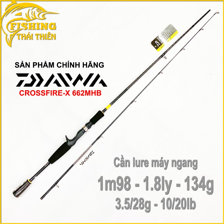 Cần câu cá Daiwa Crossfire X 662MHB- 1m98 cần lure máy ngang