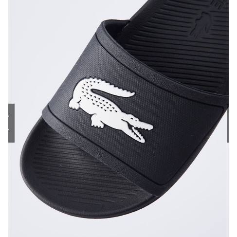 Dép đúc nam  ❤️FREESHIP❤️ Lacoste Croco Slides Cá Sấu màu Đen  - Rẻ vô địch - Đổi size 7 ngày