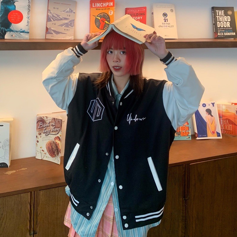 [Mã FASHION10KP giảm 10K đơn 50K] ÁO KHOÁC BÓNG CHÀY VARSITY - UPDOWN | BigBuy360 - bigbuy360.vn