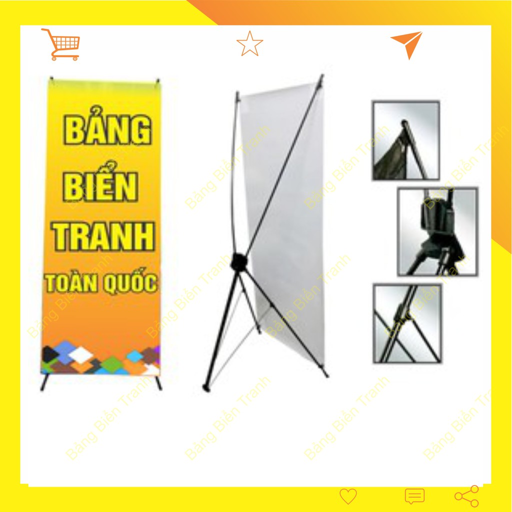 chân standee chữ x giá rẻ 60cm x 160cm dùng cho khai trương cửa hàng, hội chợ, triển lãm..