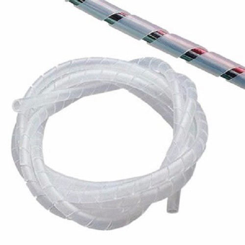 (Size Lớn) Lẻ 1 mét ống xoắn quấn dây điện (trắng)