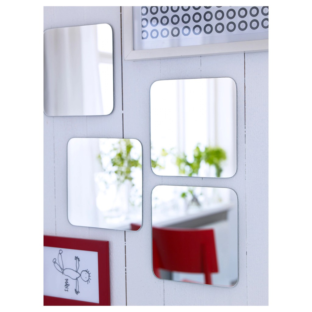 set 4 gương dán tường SÖRLI IKEA chính hãng.