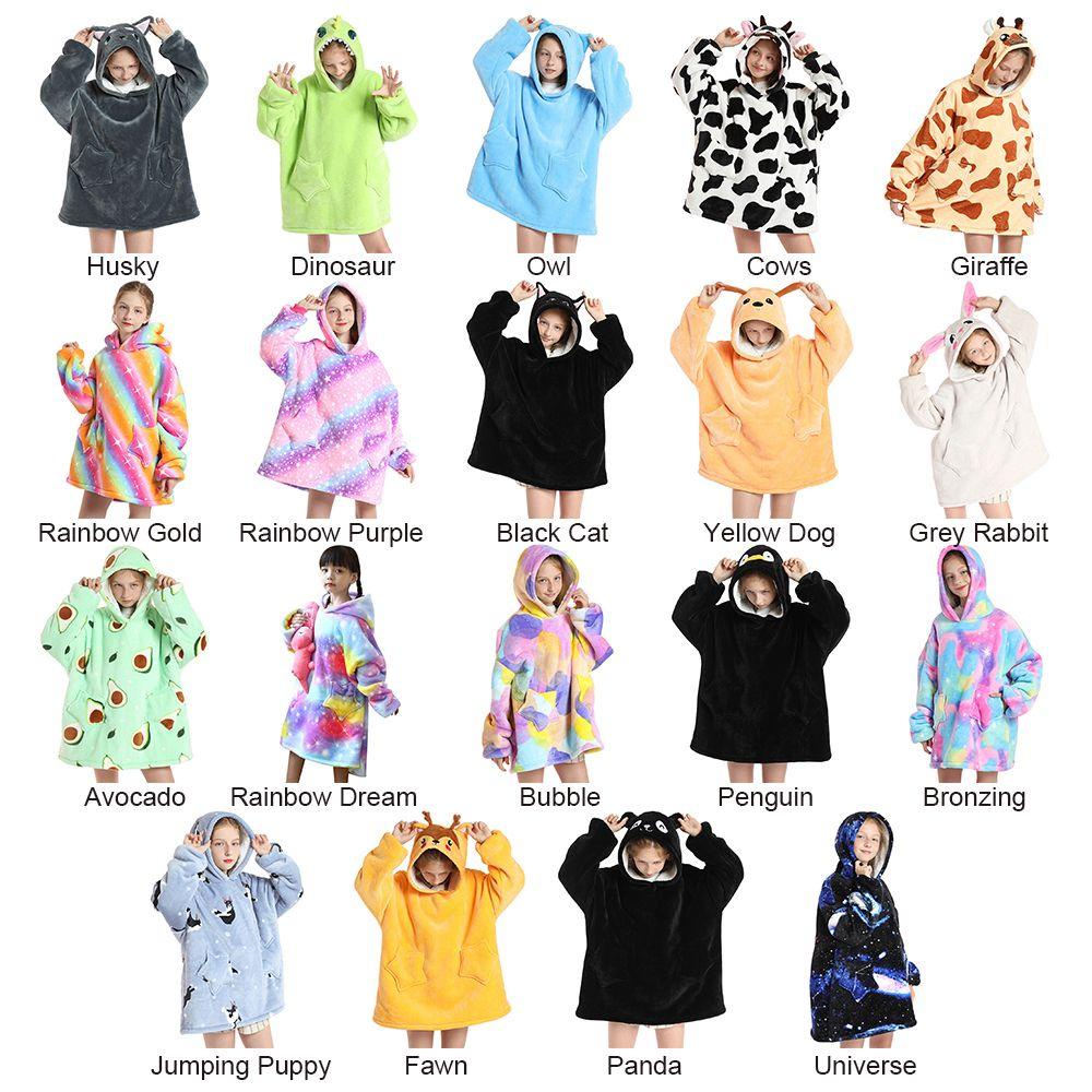 CONOPERY  Chăn Hoodie Có Tay Áo Oversize Phù Hợp Với Gia Đình