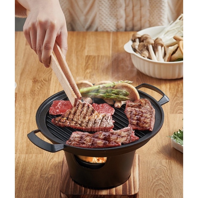 Bếp Nướng Cồn Mini Không Khói BBQ Phong Cách Nhật Cam Homeware