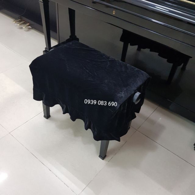 Khăn phủ ghế đàn Piano nhung đen