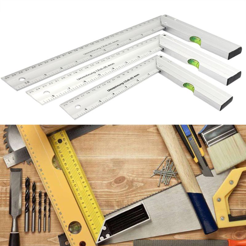 Thước Đo Góc 90 Độ Bằng Nhôm Dày Dặn Chuyên Dụng Cho Thợ Mộc 300