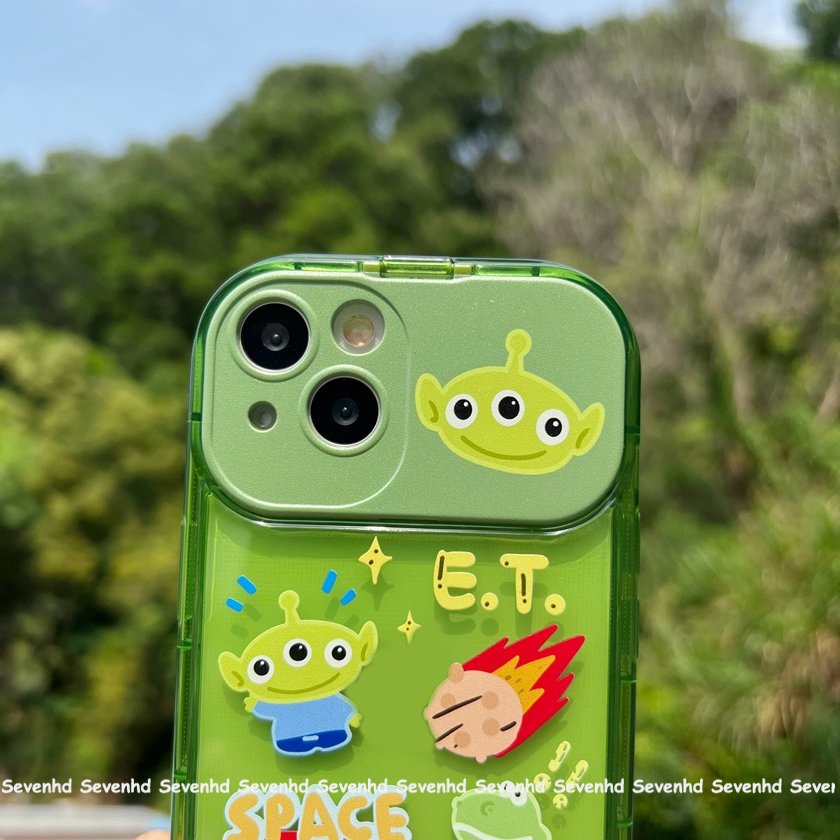 Ốp Điện Thoại Mềm In Hình Người Ngoài Hành Tinh Có Giá Đỡ Cho iPhone 14 13 12 11 Pro Max X XR Xs Max 8 7 6 6s Plus SE 2020