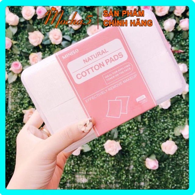 BTT bông tẩy trang MINISO Nhật dai bền không tơi 180-475-800-1000 miếng