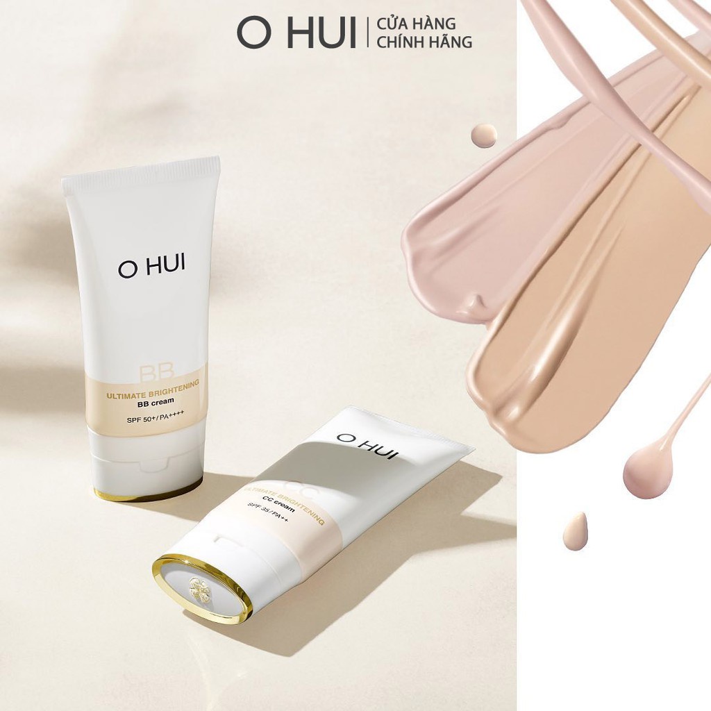 [Mã VISAPREMIUM giảm 150K]Kem nền CC Cream mỏng nhẹ hiệu chỉnh sắc da tối ưu OHUI Ultimate Britening SPF35+/PA++++ 45ml