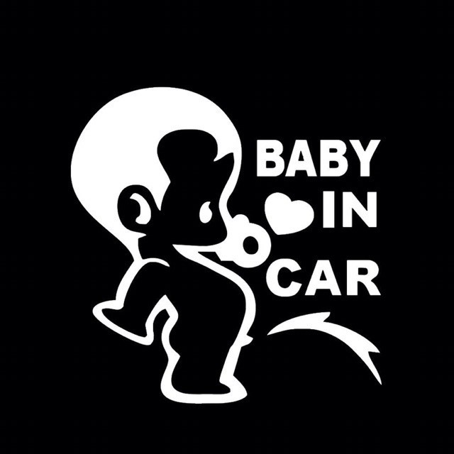 Baby In Car - TEM DÁN DECAL TRANG TRÍ DÀNH CHO XE HƠI Nhỏ nhắn, Phong cách, Phù hợp các loại xe