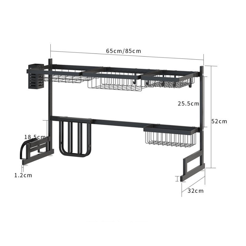 (RẺ VÔ ĐỐI)Giá để bát đĩa inox 2 tầng úp bát phía trên chậu rửa