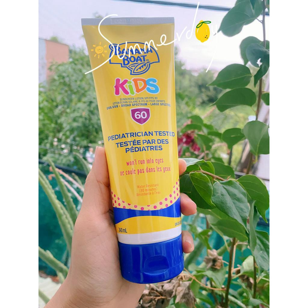 T10/25 Kem Chống Nắng Banana Boat SPF 60 Cho Bé Từ 06 tháng - 240ml