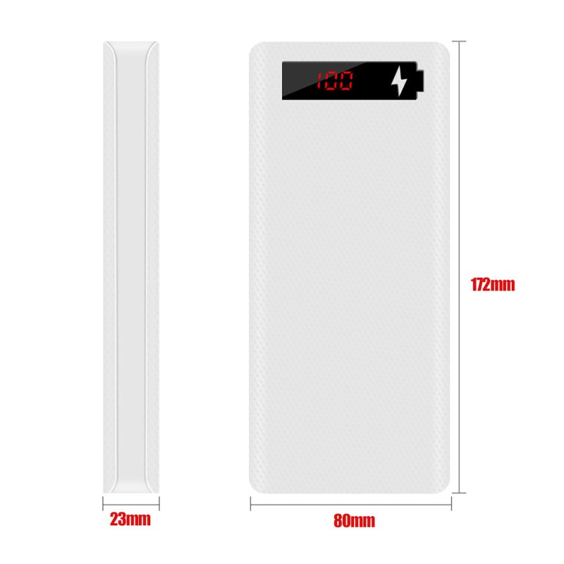 Vỏ pin sạc dự phòng L8 màn hình LCD sử dụng 8 pin 18650