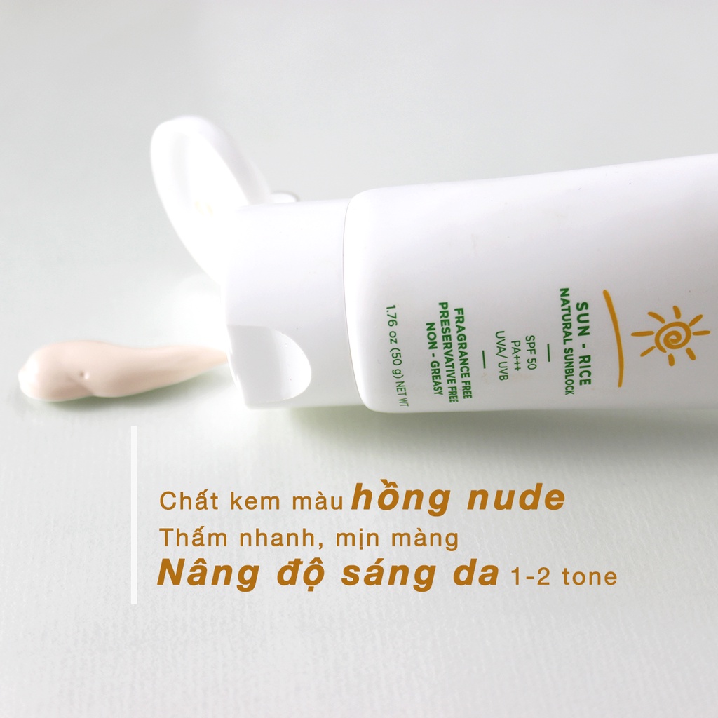 Kem chống nắng từ gạo dành cho da mụn nhạy cảm The Beauty of Jones 50gr