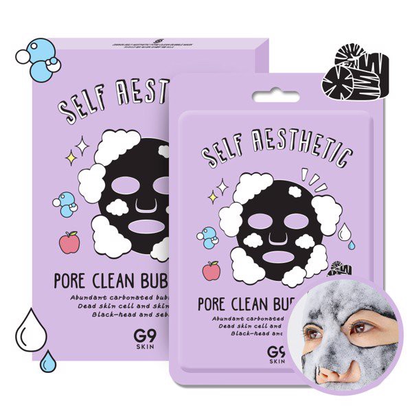 Mặt Nạ Sủi Bọt Giúp Loại Bỏ Tế Bào Chết, Mụn Đầu Đen Và Bã Nhờn G9SKIN Self Aesthetic Pore Clean Bubble Mask