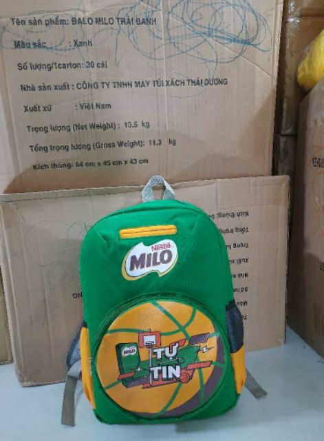 50 Balo Milo cho bé  . Hàng khuyến mãi của sữa MILO.