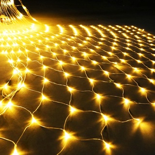 DÂY ĐÈN LED ĐÈN NHÁY LƯỚI SỢI MẮT CÁO 3mx3m QUẤN CÂY TRANG TRÍ NGOÀI TRỜI - NHIỀU CHẾ ĐỘ NHÁY KÍCH THƯỚC