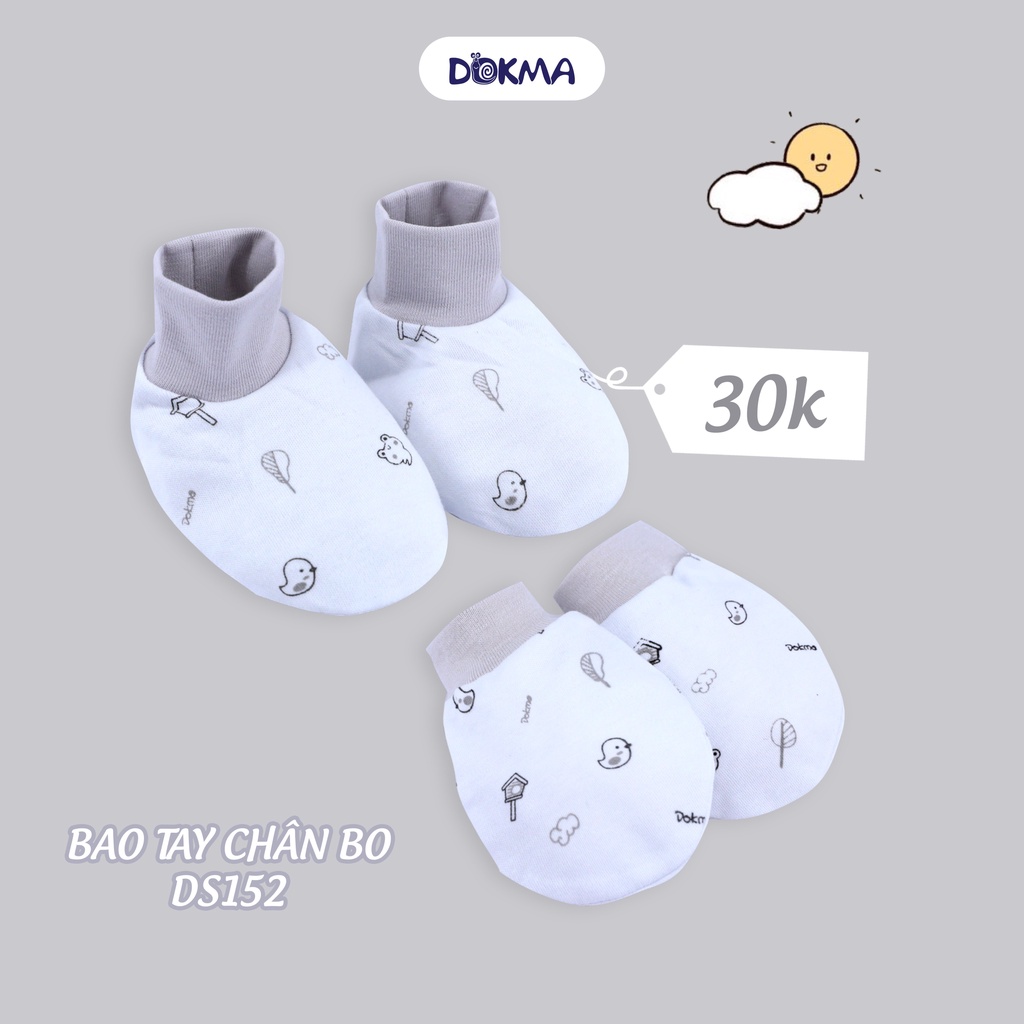 [FREESHIP] Bao chân tay dày bo cho bé/trẻ sơ sinh 0-12 tháng tuổi Dokma DS152