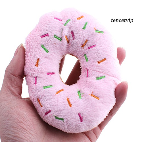 Đồ Chơi Gặm Hình Bánh Donut Phát Ra Âm Thanh Vui Nhộn Cho Thú Cưng