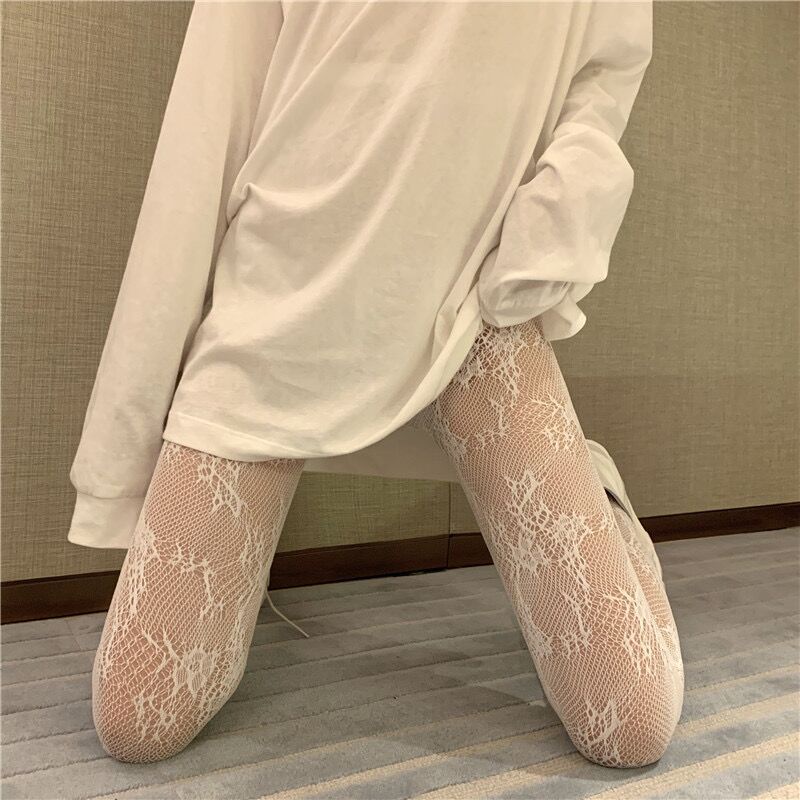 Quần tất cho nữ phong cách lolita ren hoa rattan - Carotto
