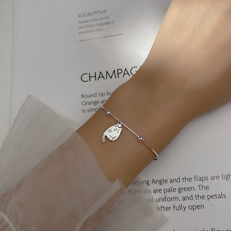 Vòng tay vòng chân lắc tay lắc chân nữ bạc s925 mèo mập và chuông cute Cá jewelry | BigBuy360 - bigbuy360.vn
