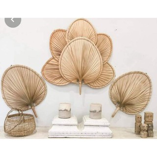 Combo 8 quạt lá cọ trang trí decor y hình