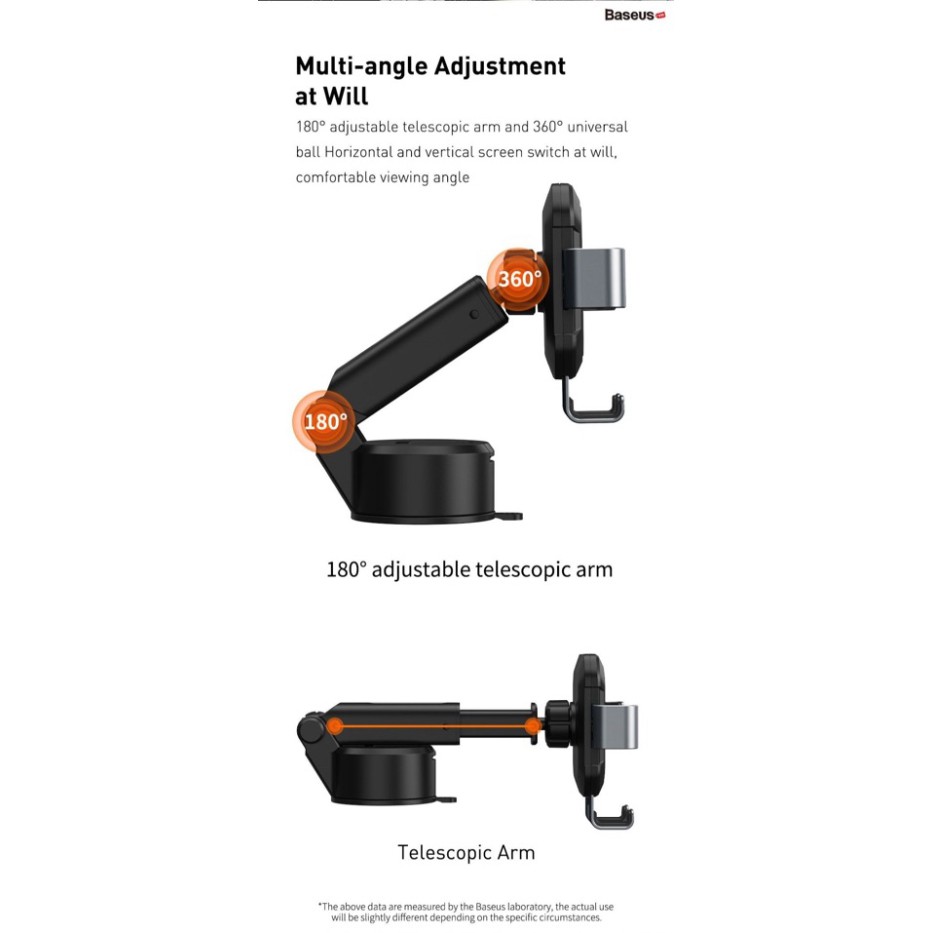 Giá đỡ điện thoại hút chân không dùng gắn kính hoặc táp lô trên xe hơi Baseus Tank Gravity Car Mount