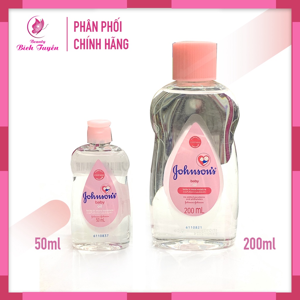 Dầu massage dưỡng ẩm em bé Johnsons Baby Oil 50ml - 200ml