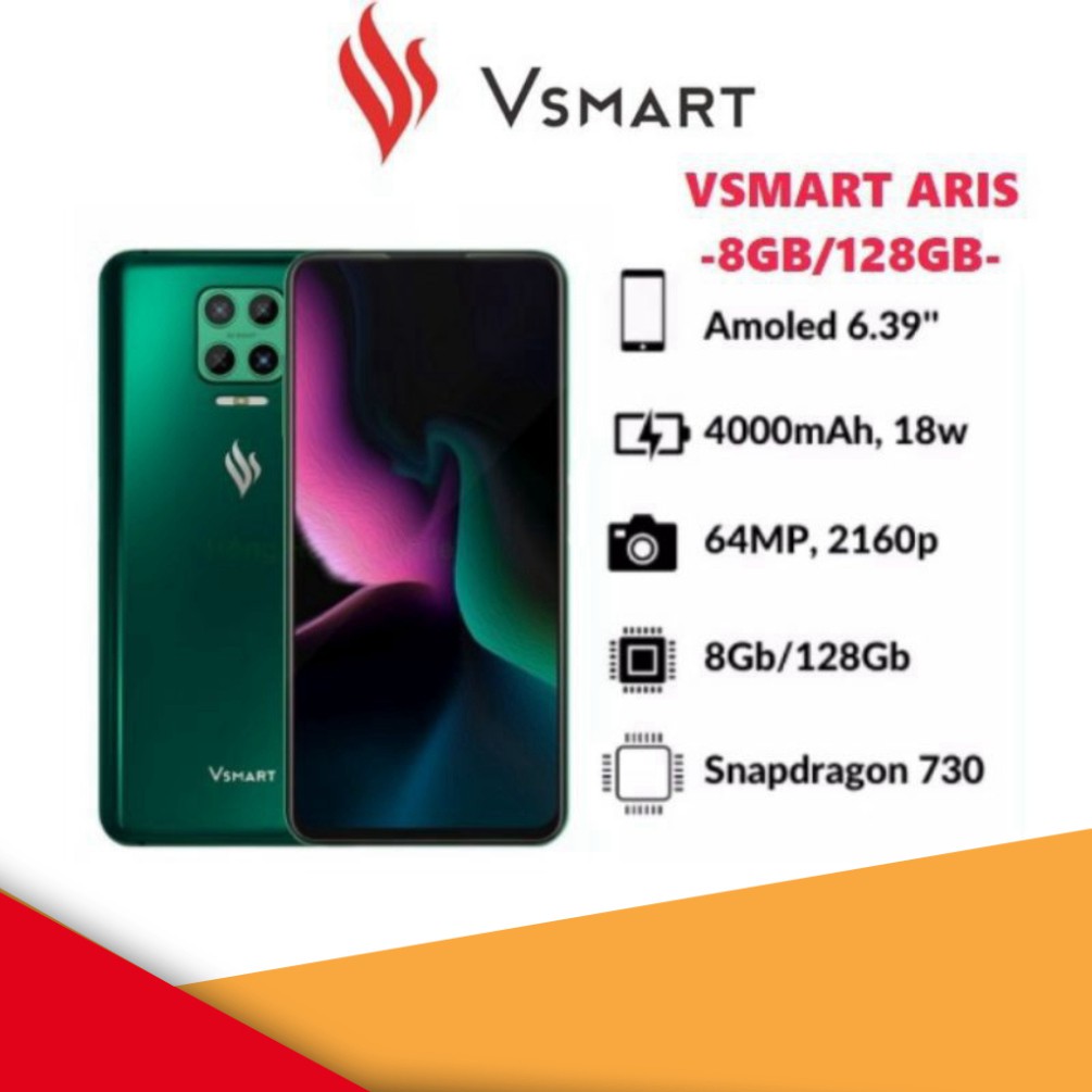 Điện thoại Vsmart Aris (8GB/128GB) Chính Hãng Fullbox Nguyên Seal   - smartphone chất