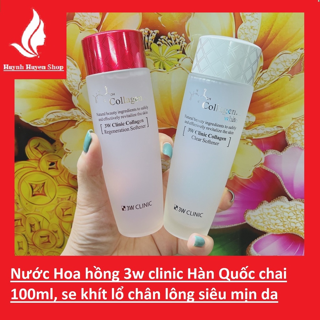 [Hỏa Tốc- Auth] Nước hoa hồng 3W clinic trắng da chống lão hóa chai 150ml date mới