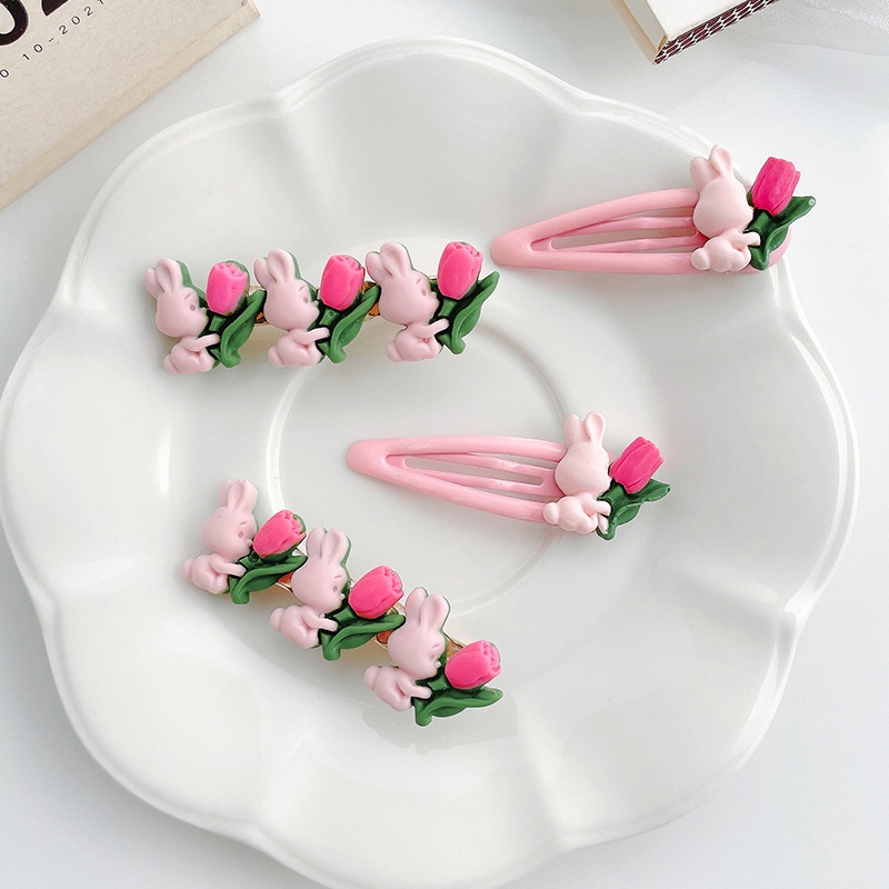 Kẹp tóc hình hoa tulip xinh xắn phong cách Hàn Quốc
