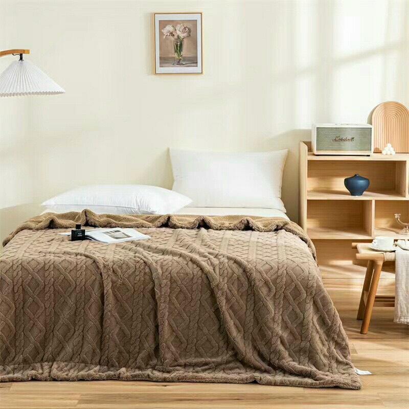 Chăn Cừu Vặn Thừng Nhập Khẩu Loại 1, Mền Lông Cừu Siêu Nhẹ Mẫu Mới Nhất Năm Dành Cho 4 Mùa Kích Thước 2Mx2M3
