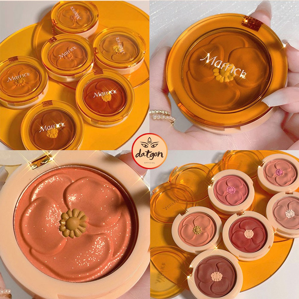 Phấn má hồng Maffick, má hồng nội địa 2 màu thiết kế hình bông hoa tông nude xinh xắn 2021 | BigBuy360 - bigbuy360.vn